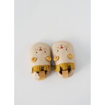 MOULIN ROTY - Chaussons/Pantoufles jaune en cuir - Enfant - Taille TU - Modz
