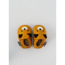 MOULIN ROTY - Chaussons/Pantoufles jaune en cuir - Garçon - Taille TU - Modz