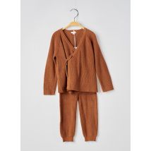 LITTLE DUTCH - Ensemble pantalon marron en acrylique - Fille - Taille TU - Modz