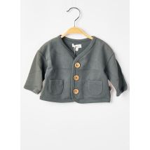 MOULIN ROTY - Gilet manches longues vert en coton - Fille - Taille TU - Modz