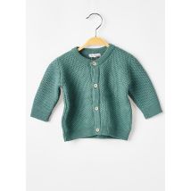 MOULIN ROTY - Gilet manches longues vert en coton - Fille - Taille TU - Modz