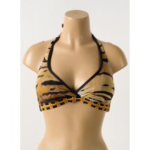 MIRADONNA - Haut de maillot de bain marron en polyamide - Femme - Taille 44 - Modz