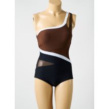 MIRADONNA - Maillot de bain 1 pièce marron en polyamide - Femme - Taille 40 - Modz