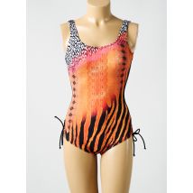 MIRADONNA - Maillot de bain 1 pièce orange en polyamide - Femme - Taille 40 - Modz