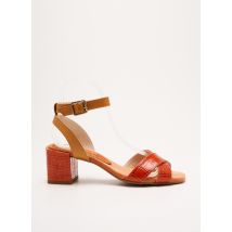 MARIAN - Sandales/Nu pieds orange en cuir - Femme - Taille 36 - Modz