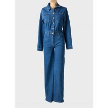 VIVID - Combi-pantalon bleu en coton - Femme - Taille 40 - Modz