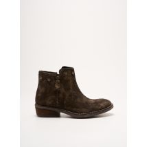 REQINS - Bottines/Boots vert en cuir - Femme - Taille 34 - Modz