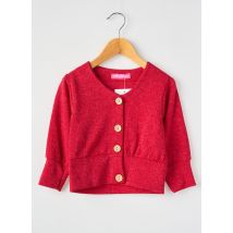 P'TIT MÔME - Gilet manches longues rouge en polyester - Fille - Taille TU - Modz