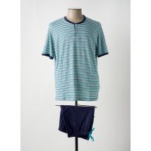 EMINENCE - Pyjashort bleu en coton - Homme - Taille 46 - Modz