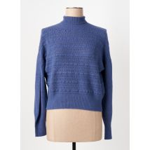 CARTA LIBERA - Pull col roulé bleu en viscose - Femme - Taille 36 - Modz
