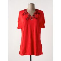 TAGORE - T-shirt rouge en viscose - Femme - Taille 46 - Modz