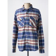 FAGUO - Chemise manches longues bleu en coton - Homme - Taille M - Modz