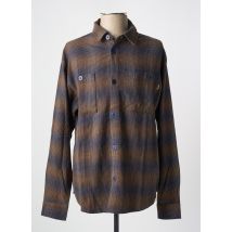 THINKING MU - Chemise manches longues marron en coton - Homme - Taille S - Modz