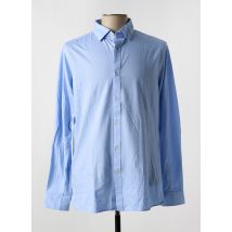 FIL NOIR - Chemise manches longues bleu en coton - Homme - Taille L - Modz