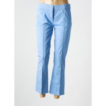 SPORTMAX - Pantalon 7/8 bleu en coton - Femme - Taille 40 - Modz