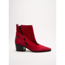 EMANUELE CRASTO - Bottines/Boots rouge en cuir - Femme - Taille 37 - Modz