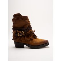 A.S.98 - Bottines/Boots marron en cuir - Femme - Taille 36 - Modz
