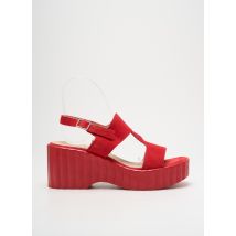 WONDERS - Sandales/Nu pieds rouge en cuir - Femme - Taille 38 - Modz