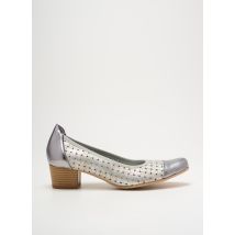 UN TOUR EN VILLE - Sandales/Nu pieds argent en cuir - Femme - Taille 36 - Modz