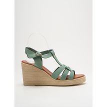 GIRLHOOD - Sandales/Nu pieds vert en cuir - Femme - Taille 40 - Modz