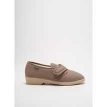 FARGEOT - Chaussons/Pantoufles beige en textile - Femme - Taille 38 - Modz