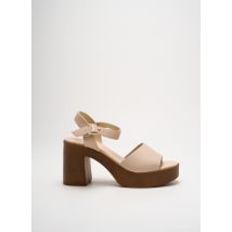 GIRLHOOD - Sandales/Nu pieds beige en cuir - Femme - Taille 37 - Modz