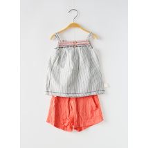 BOBOLI - Ensemble short orange en coton - Fille - Taille TU - Modz