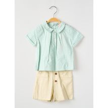 BOBOLI - Ensemble short vert en coton - Enfant - Taille TU - Modz