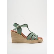 GIRLHOOD - Sandales/Nu pieds vert en cuir - Femme - Taille 38 - Modz