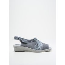 FARGEOT - Chaussons/Pantoufles gris en textile - Femme - Taille 37 - Modz