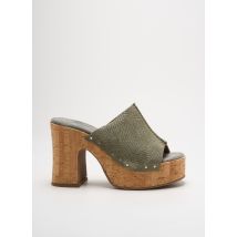 MINKA DESIGN - Mules/Sabots vert en cuir - Femme - Taille 37 - Modz