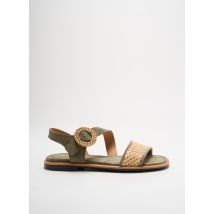 MINKA DESIGN - Sandales/Nu pieds vert en cuir - Femme - Taille 40 - Modz