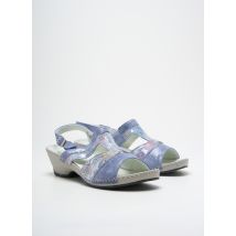 SUAVE - Sandales/Nu pieds bleu en cuir - Femme - Taille 41 - Modz