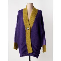 ALEMBIKA - Gilet manches longues violet en acrylique - Femme - Taille 42 - Modz