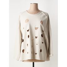 KEDZIOREK - Sweat-shirt beige en coton - Femme - Taille 40 - Modz