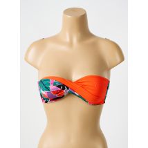 BIKINI BAR - Haut de maillot de bain orange en polyamide - Femme - Taille 38 - Modz