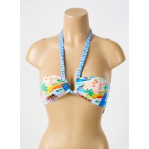 BIKINI BAR - Haut de maillot de bain bleu en polyamide - Femme - Taille 40 - Modz