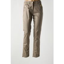 VOODOO - Pantalon slim marron en coton - Femme - Taille 38 - Modz