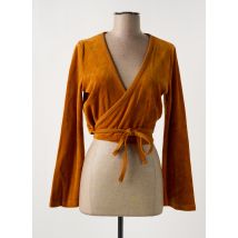 BAKERY LADIES - Gilet cache-cœur marron en coton - Femme - Taille 38 - Modz