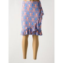 BAKERY LADIES - Jupe mi-longue bleu en viscose - Femme - Taille 38 - Modz