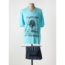 SOY - Pyjashort bleu en coton - Homme - Taille 38 - Modz