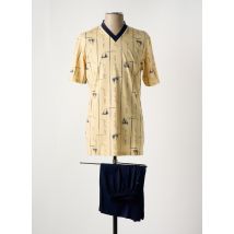 CHRISTIAN CANE - Pyjashort jaune en coton - Homme - Taille 40 - Modz