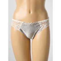 SIMONE PERELE - Tanga gris en soie - Femme - Taille 38 - Modz