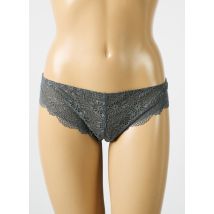 HANRO - Tanga gris en polyamide - Femme - Taille 44 - Modz