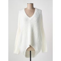 MARBLE - Pull blanc en acrylique - Femme - Taille 46 - Modz