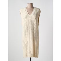 GEISHA - Robe pull beige en merinos - Femme - Taille 38 - Modz