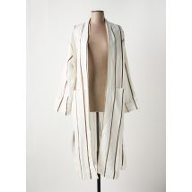 O'MER - Manteau long beige en viscose - Femme - Taille 38 - Modz