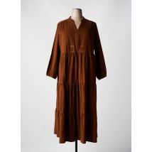 ORIENTIQUE NATURALLY - Robe longue marron en coton - Femme - Taille 46 - Modz