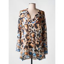 PIMENT ROUGE - Tunique manches longues marron en viscose - Femme - Taille 46 - Modz