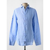 SUPERDRY - Chemise manches longues bleu en lin - Homme - Taille XXL - Modz